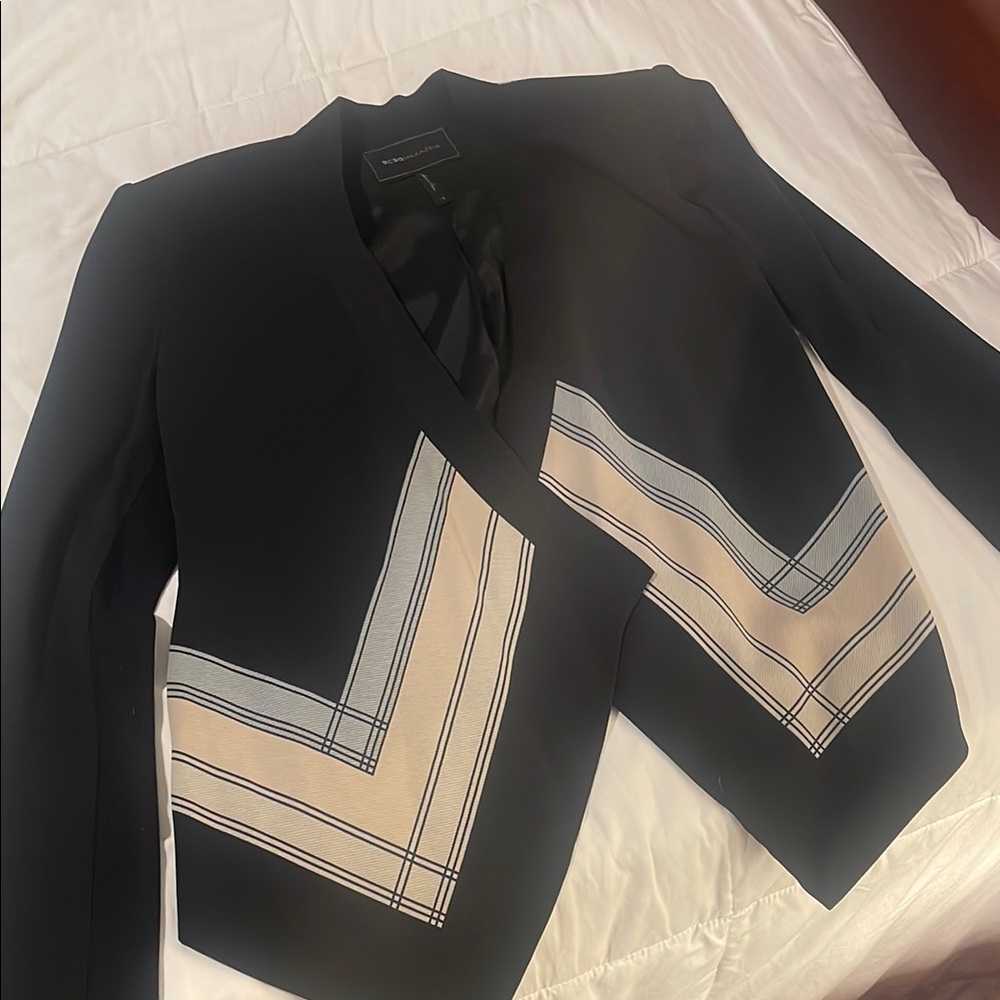 Black/Navy Blazer with Pattern